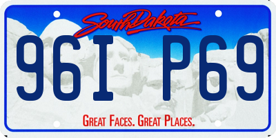 SD license plate 96IP69