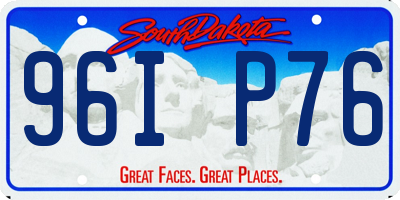 SD license plate 96IP76