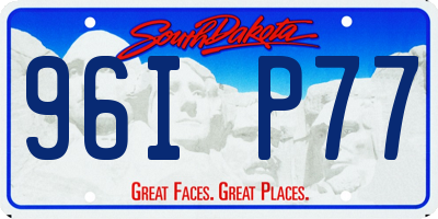 SD license plate 96IP77