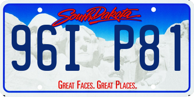 SD license plate 96IP81