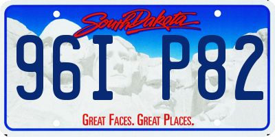 SD license plate 96IP82