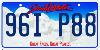 SD license plate 96IP88