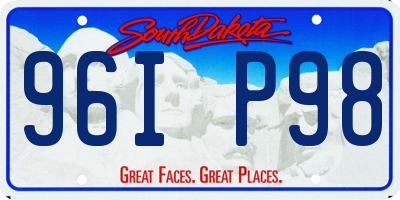 SD license plate 96IP98