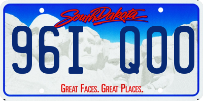 SD license plate 96IQ00