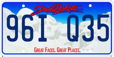 SD license plate 96IQ35