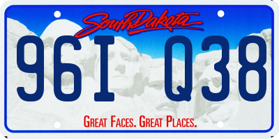 SD license plate 96IQ38