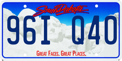 SD license plate 96IQ40