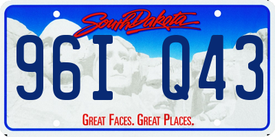 SD license plate 96IQ43