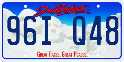 SD license plate 96IQ48