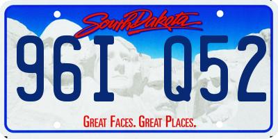 SD license plate 96IQ52