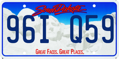 SD license plate 96IQ59