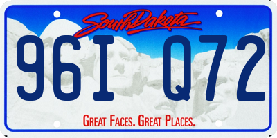 SD license plate 96IQ72
