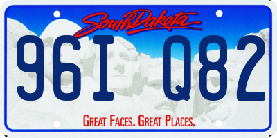 SD license plate 96IQ82