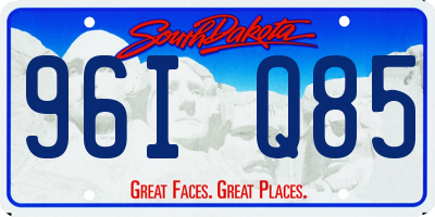 SD license plate 96IQ85