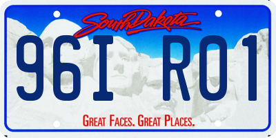 SD license plate 96IR01