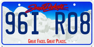 SD license plate 96IR08