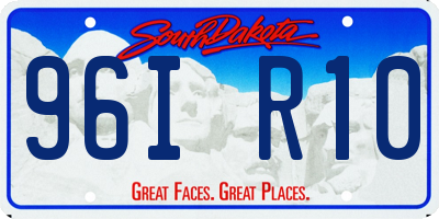 SD license plate 96IR10