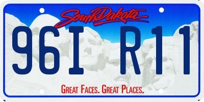 SD license plate 96IR11