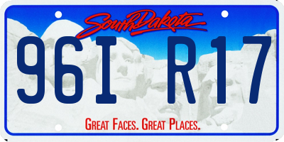 SD license plate 96IR17