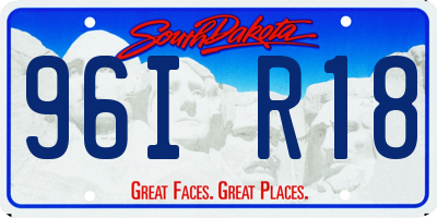 SD license plate 96IR18