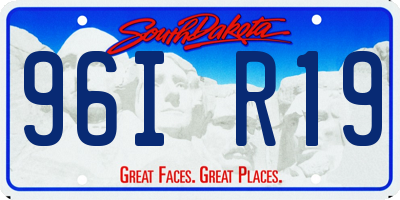 SD license plate 96IR19