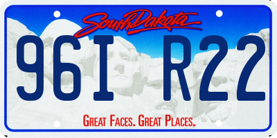 SD license plate 96IR22