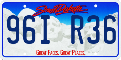 SD license plate 96IR36
