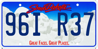 SD license plate 96IR37
