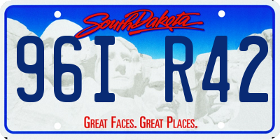 SD license plate 96IR42