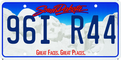 SD license plate 96IR44