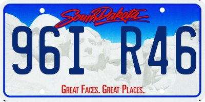 SD license plate 96IR46
