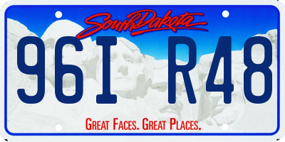SD license plate 96IR48