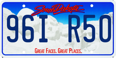 SD license plate 96IR50