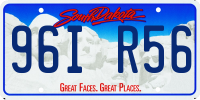 SD license plate 96IR56