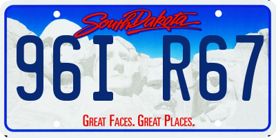 SD license plate 96IR67