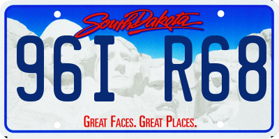 SD license plate 96IR68