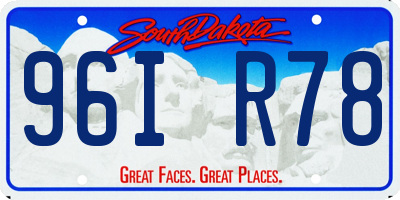 SD license plate 96IR78