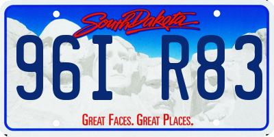 SD license plate 96IR83