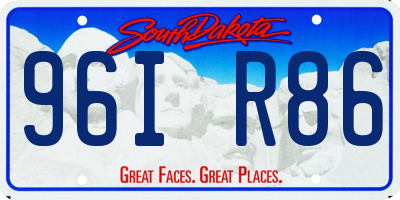 SD license plate 96IR86