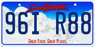 SD license plate 96IR88