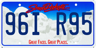 SD license plate 96IR95