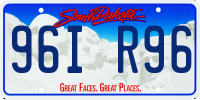 SD license plate 96IR96