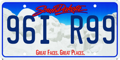 SD license plate 96IR99