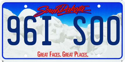 SD license plate 96IS00