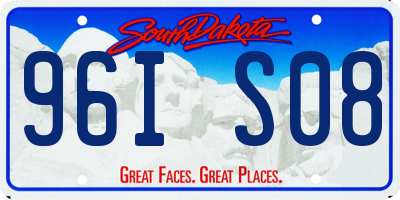 SD license plate 96IS08