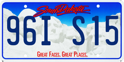 SD license plate 96IS15