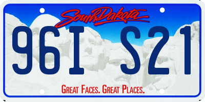 SD license plate 96IS21