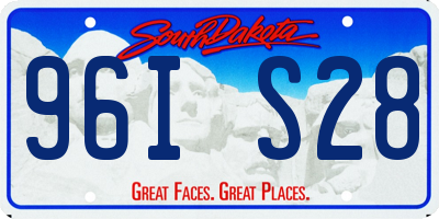 SD license plate 96IS28