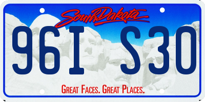 SD license plate 96IS30