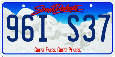 SD license plate 96IS37